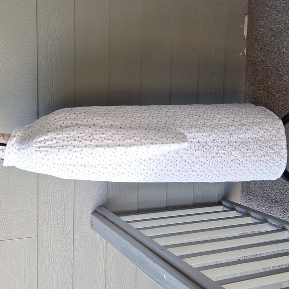 The Vermont Country Store Mini Floral Cotton Quilted House Coat Size M White - Picture 6 of 15